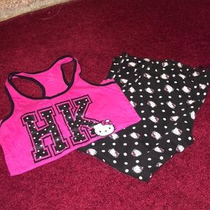 Two Piece Hello Kitty Pajama Set